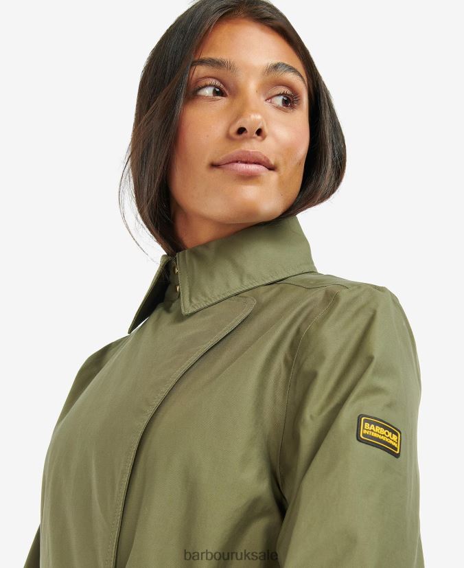 Powerbuilt Waterproof Trench Coat Barbour Women R08LB61534 Clothing Black/Northumberland Check