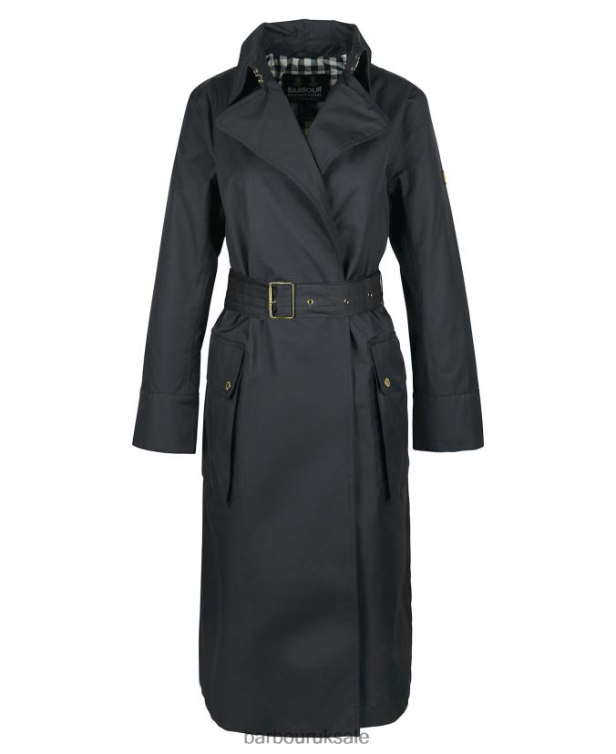 Powerbuilt Waterproof Trench Coat Barbour Women R08LB61538 Clothing Black/Northumberland Check