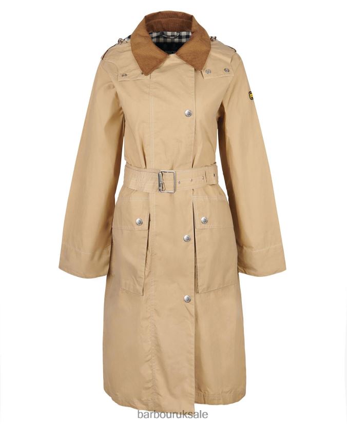 Rossin Showerproof Trench Coat Barbour Women R08LB61529 Clothing Midnight Green/Midnight Green Check
