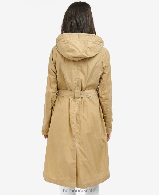 Rossin Showerproof Trench Coat Barbour Women R08LB61529 Clothing Midnight Green/Midnight Green Check