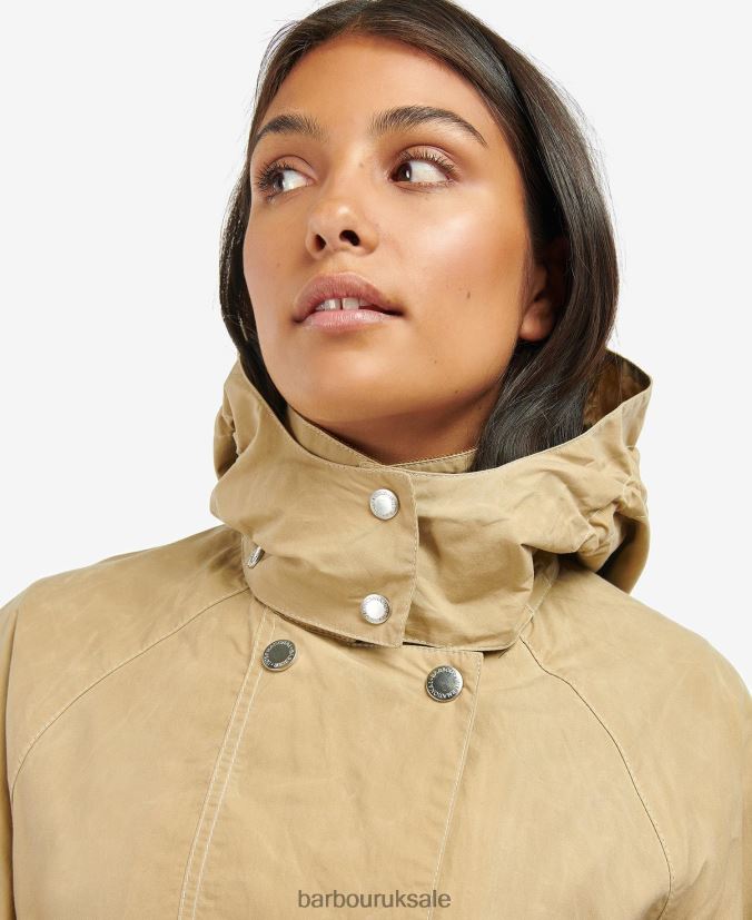 Rossin Showerproof Trench Coat Barbour Women R08LB61529 Clothing Midnight Green/Midnight Green Check