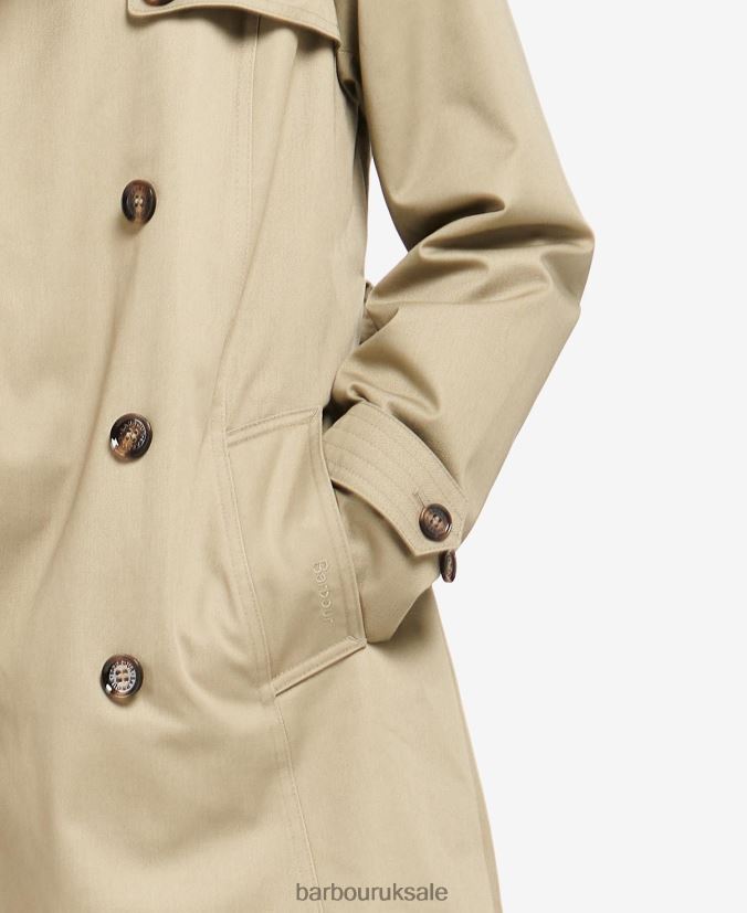 Short Greta Showerproof Trench Coat Barbour Women R08LB61526 Clothing Dark Navy/Ancient Poplar