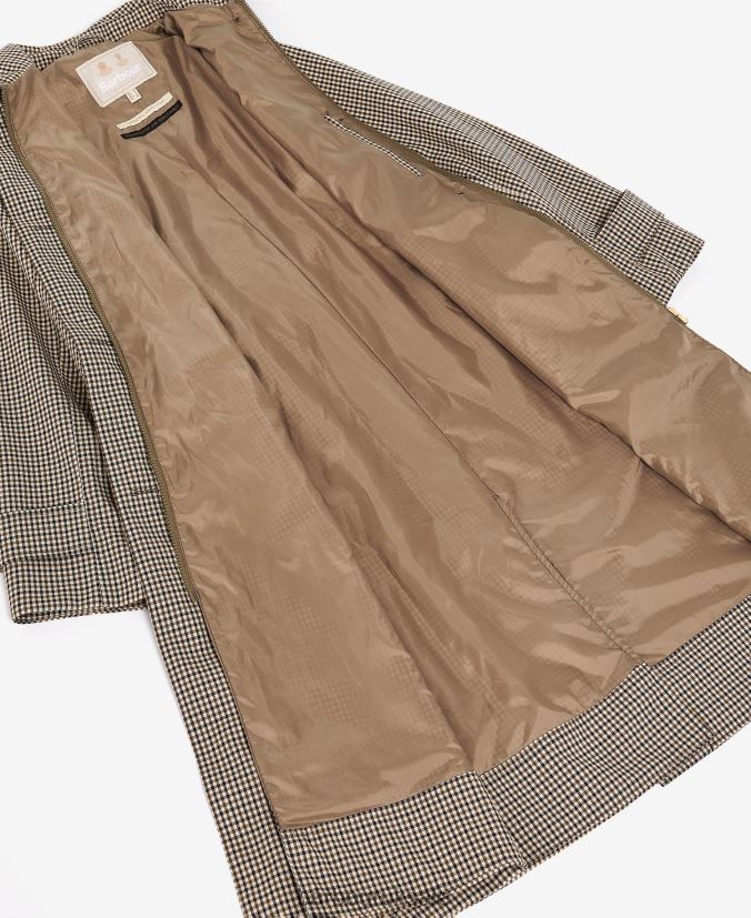 Somerland Check Trench Coat Barbour Women R08LB61525 Clothing Poplar Green Micro Check