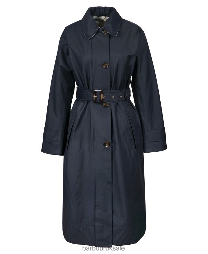 Somerland Trench Coat Barbour Women R08LB61533 Clothing Dark Navy/Ancient Poplar