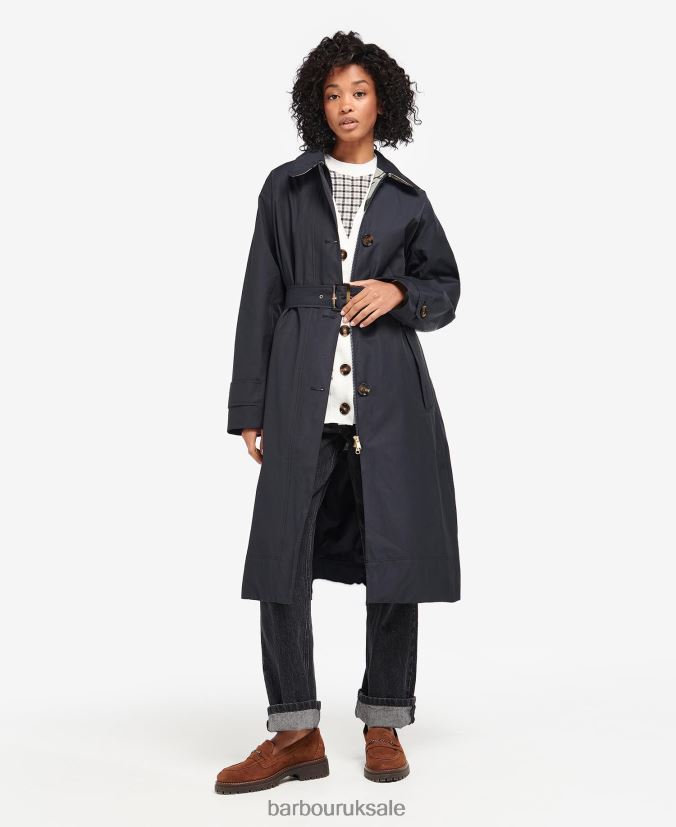Somerland Trench Coat Barbour Women R08LB61533 Clothing Dark Navy/Ancient Poplar