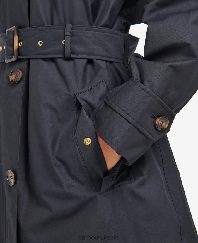 Somerland Trench Coat Barbour Women R08LB61533 Clothing Dark Navy/Ancient Poplar