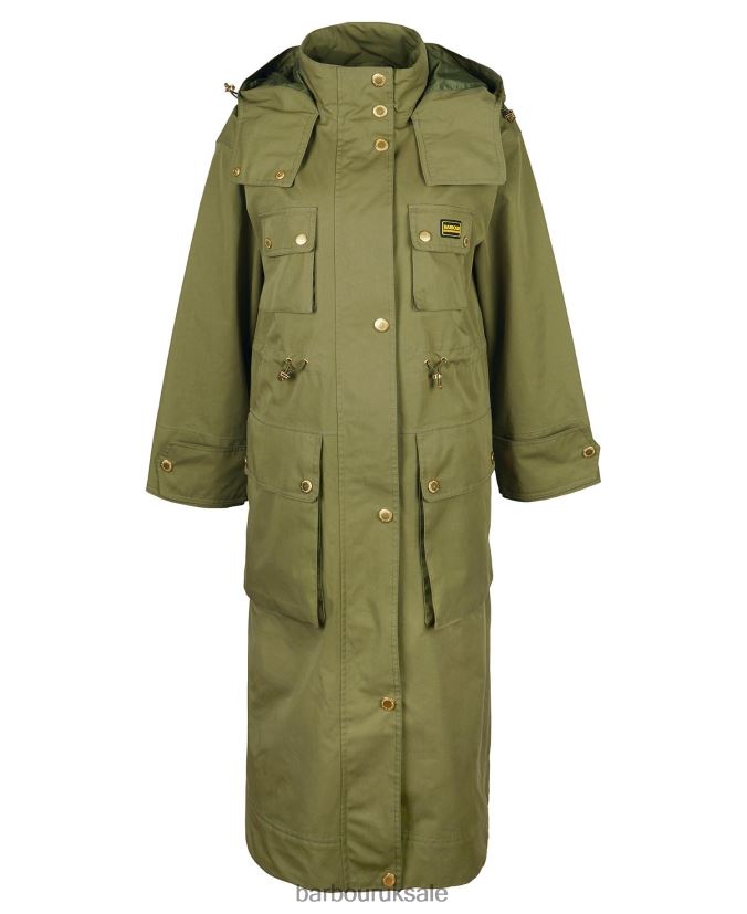 Thruxton Waterproof Trench Coat Barbour Women R08LB61536 Clothing Midnight Green
