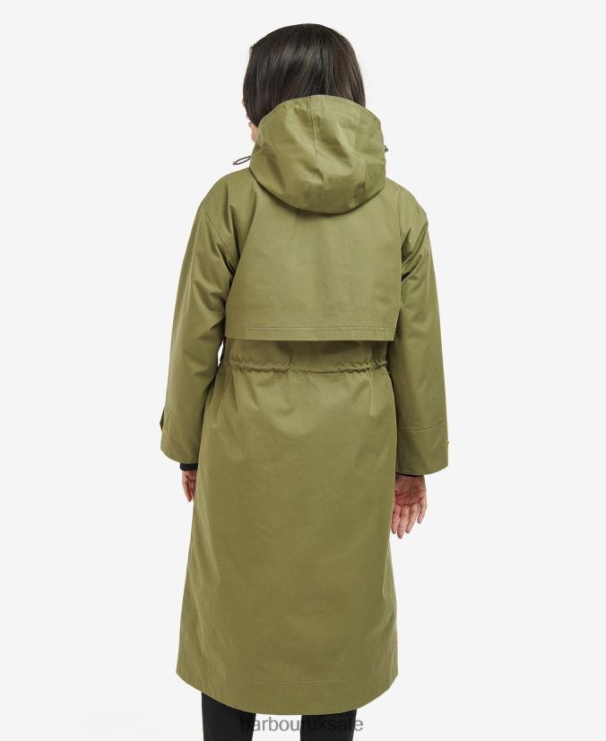 Thruxton Waterproof Trench Coat Barbour Women R08LB61536 Clothing Midnight Green