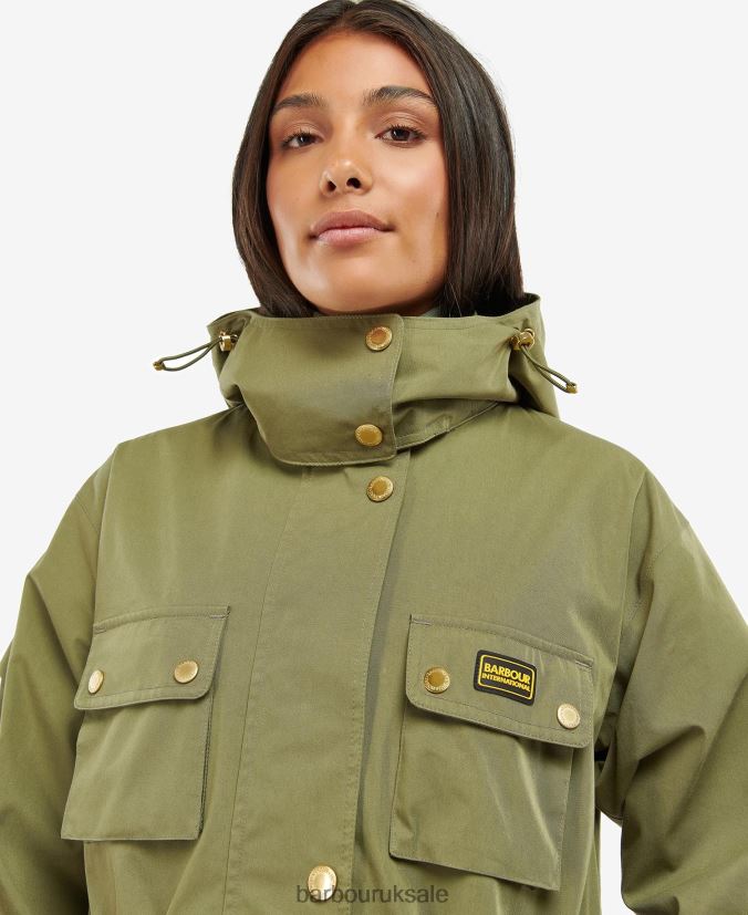 Thruxton Waterproof Trench Coat Barbour Women R08LB61536 Clothing Midnight Green