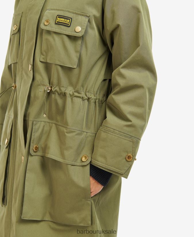 Thruxton Waterproof Trench Coat Barbour Women R08LB61536 Clothing Midnight Green
