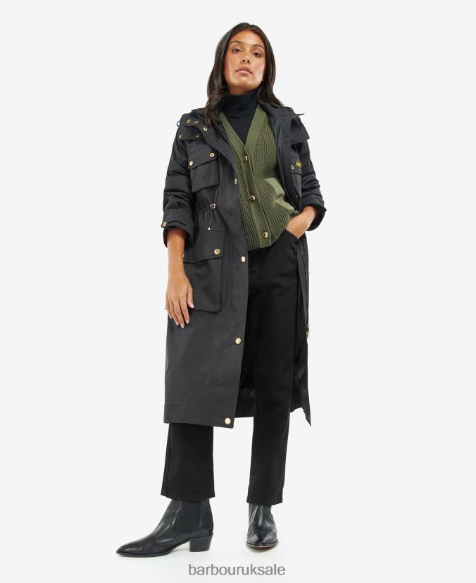 Thruxton Waterproof Trench Coat Barbour Women R08LB61537 Clothing Midnight Green