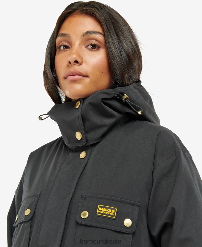 Thruxton Waterproof Trench Coat Barbour Women R08LB61537 Clothing Midnight Green
