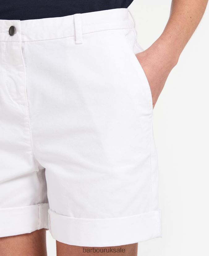 Chino Shorts Barbour Women R08LB61786 Clothing Classic White