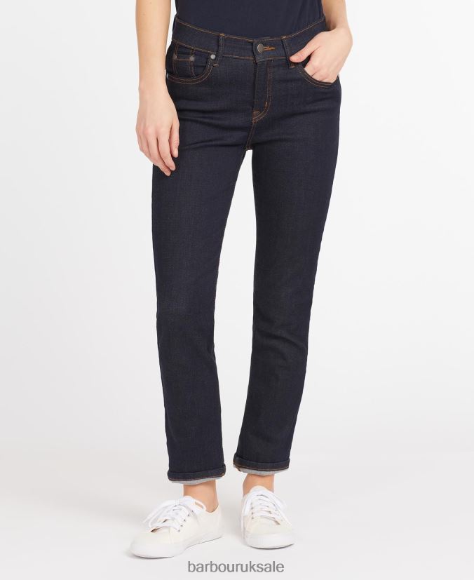 Essential Slim Jeans Barbour Women R08LB61804 Clothing Worn Blue