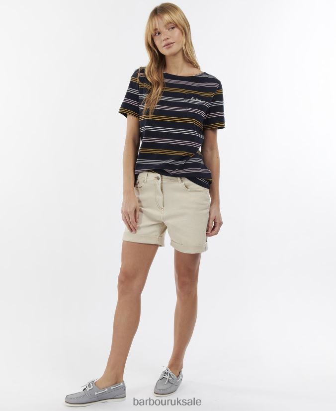Maddison Denim Shorts Barbour Women R08LB61769 Clothing Ecru