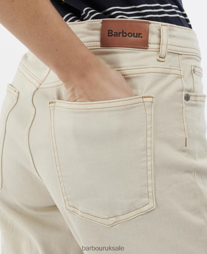 Maddison Denim Shorts Barbour Women R08LB61769 Clothing Ecru