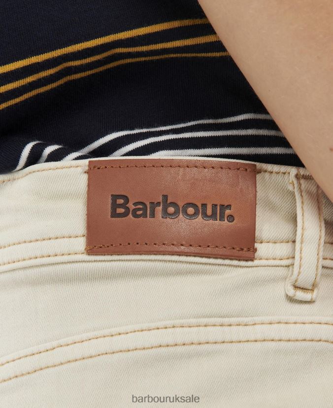 Maddison Denim Shorts Barbour Women R08LB61769 Clothing Ecru