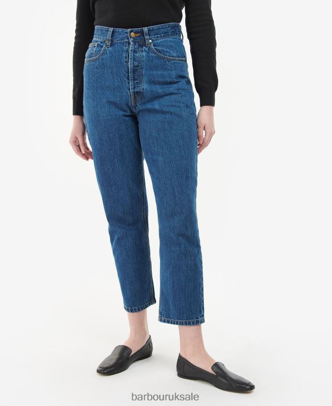 Moorland High-Rise Jeans Barbour Women R08LB61785 Clothing Original Wash