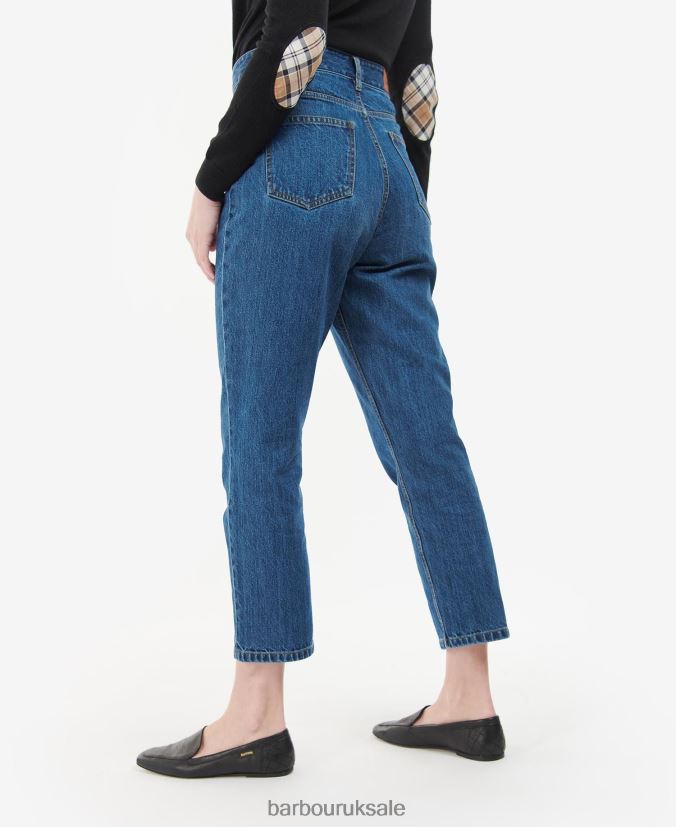 Moorland High-Rise Jeans Barbour Women R08LB61785 Clothing Original Wash