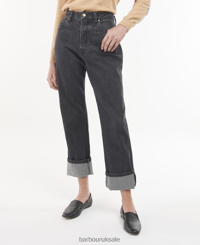 Moorland High-Rise Jeans Barbour Women R08LB61801 Clothing Original Wash
