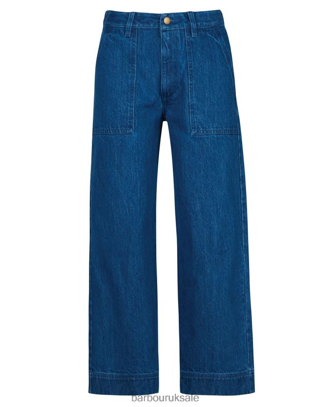 Southport Cropped Jeans Barbour Women R08LB61770 Clothing Ecru