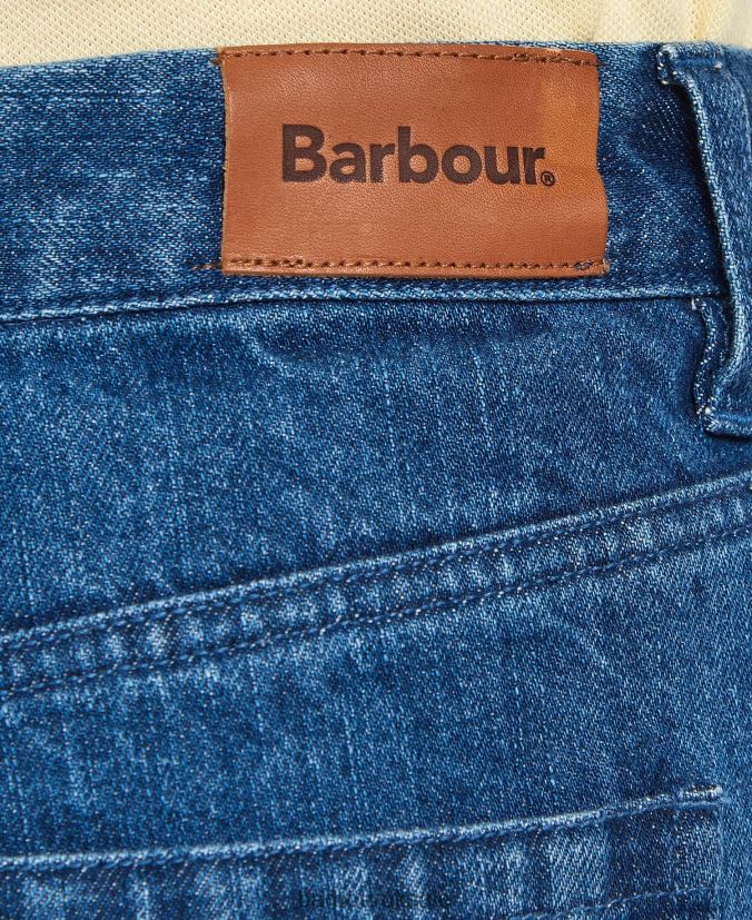 Southport Cropped Jeans Barbour Women R08LB61770 Clothing Ecru