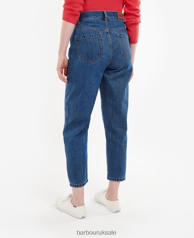 Westbury Barrel Leg Jeans Barbour Women R08LB61779 Clothing Ecru