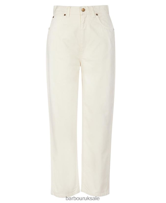 Westbury Barrel Leg Jeans Barbour Women R08LB61782 Clothing Ecru
