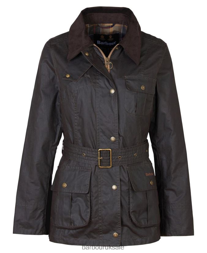Belted Beadnell Waxed Jacket Barbour Women R08LB61394 Clothing Rustic/Classic