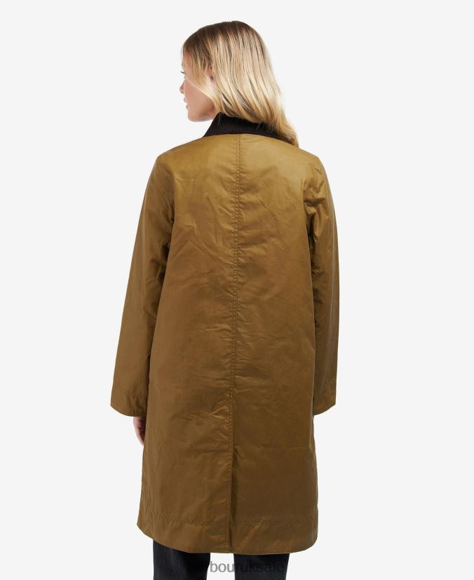 Brora Wax Jacket Barbour Women R08LB61391 Clothing Sand/Ancient Poplar