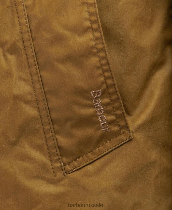 Brora Wax Jacket Barbour Women R08LB61391 Clothing Sand/Ancient Poplar