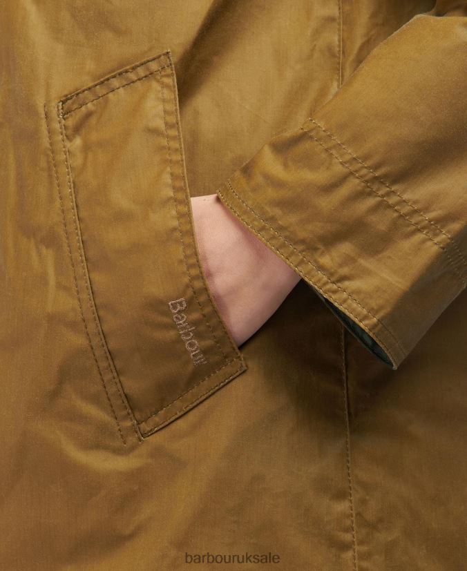 Brora Wax Jacket Barbour Women R08LB61391 Clothing Sand/Ancient Poplar