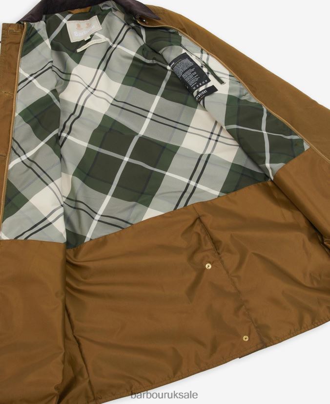 Brora Wax Jacket Barbour Women R08LB61391 Clothing Sand/Ancient Poplar