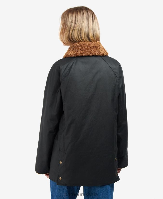 Carloway Wax Jacket Barbour Women R08LB61385 Clothing Fern/Classic Tartan