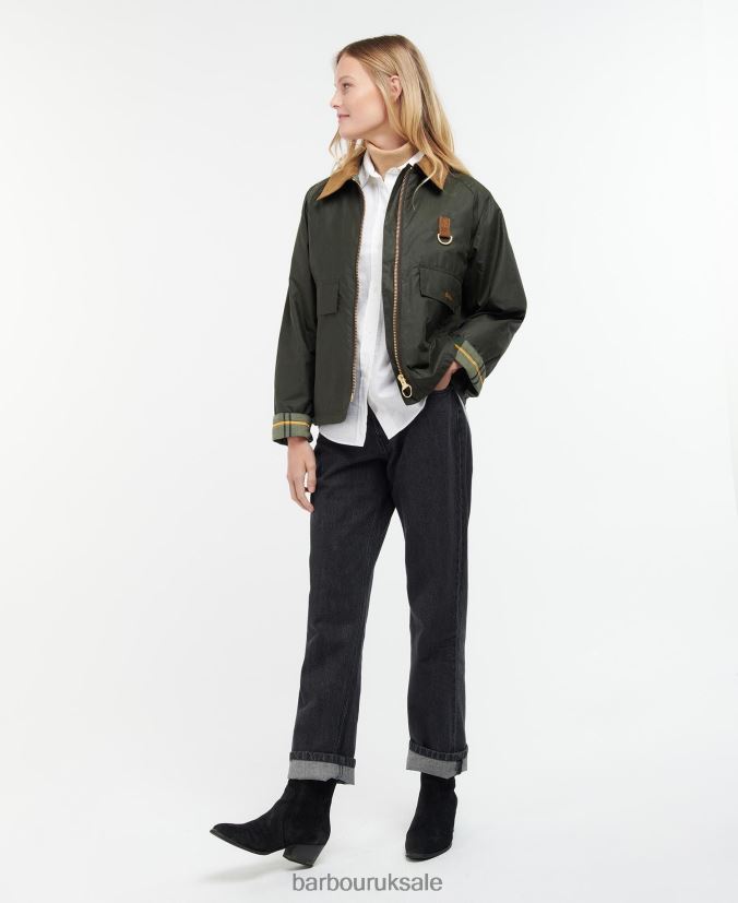 Eddleston Waxed Jacket Barbour Women R08LB61367 Clothing Archive Olive/Ancient