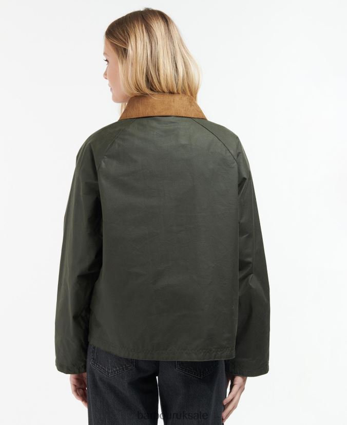 Eddleston Waxed Jacket Barbour Women R08LB61367 Clothing Archive Olive/Ancient