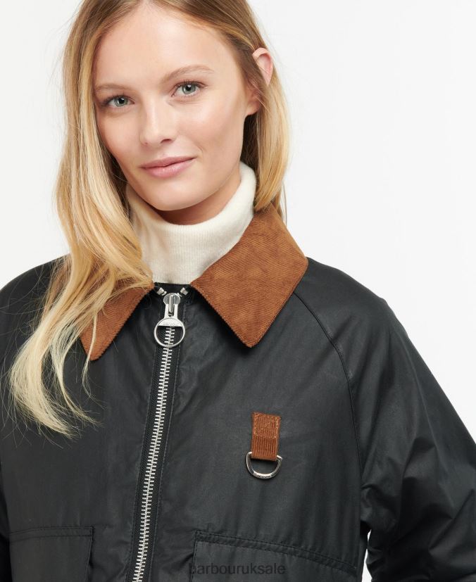 Eddleston Waxed Jacket Barbour Women R08LB61383 Clothing Archive Olive/Ancient