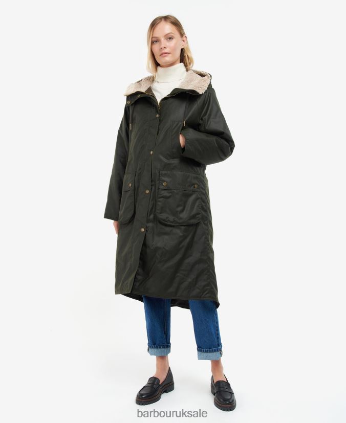 Gunnister Wax Jacket Barbour Women R08LB61375 Clothing Black/Ancient Tartan