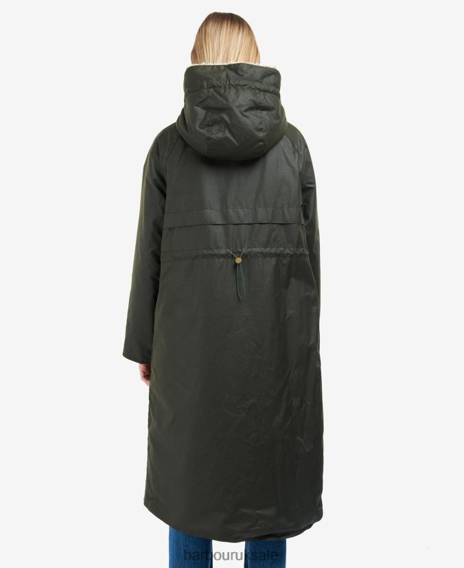 Gunnister Wax Jacket Barbour Women R08LB61375 Clothing Black/Ancient Tartan