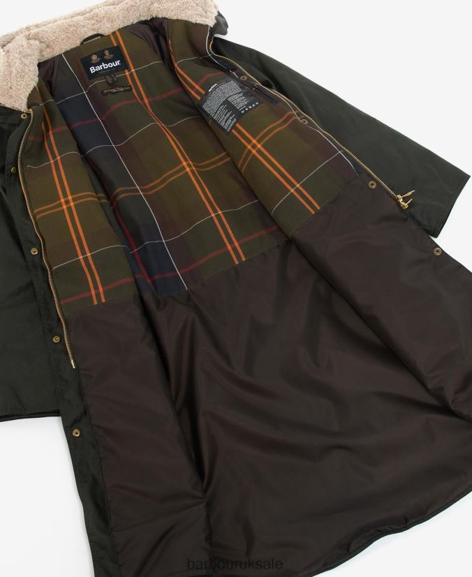Gunnister Wax Jacket Barbour Women R08LB61375 Clothing Black/Ancient Tartan
