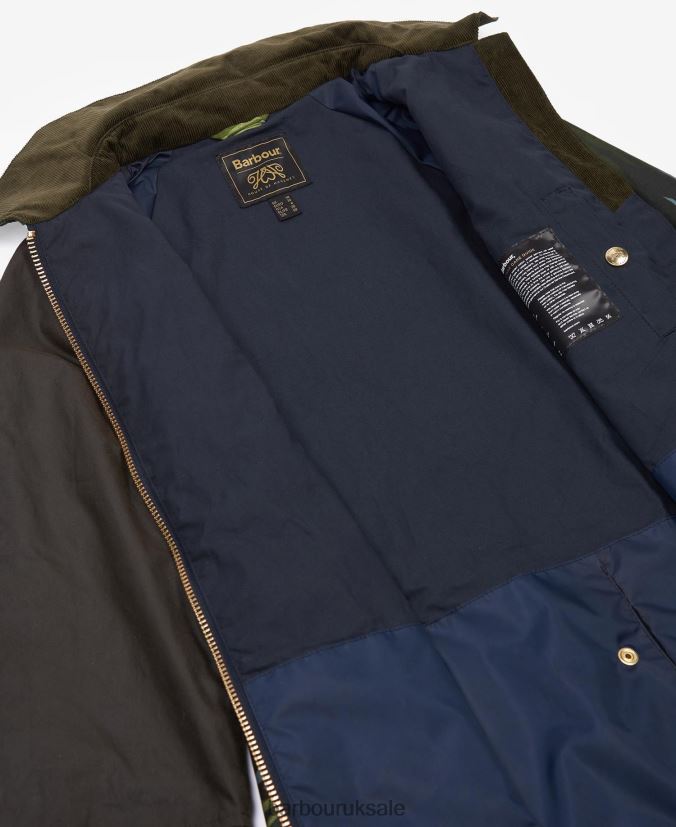 Handley Wax Jacket Barbour x House of Hackney Women R08LB61384 Clothing Limerence/Sky/Navy