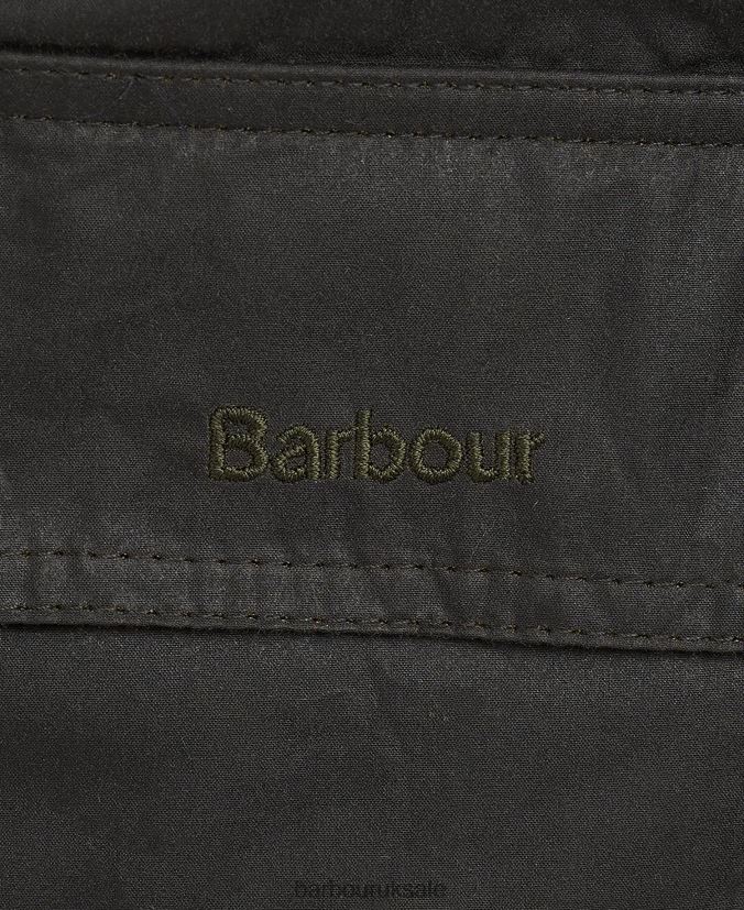Lightweight Acorn Wax Jacket Barbour Women R08LB61393 Clothing Dark Olive