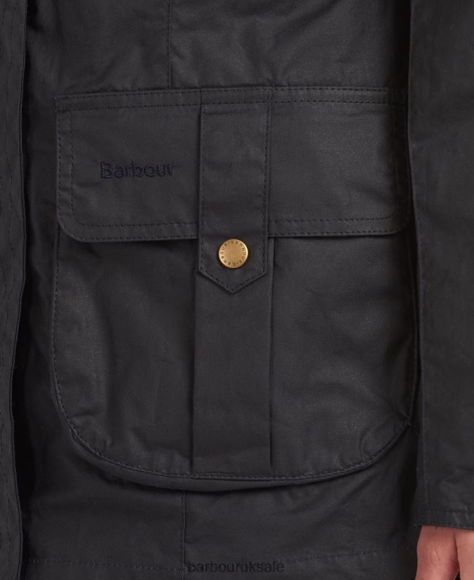 Lightweight Defence Waxed Cotton Jacket Barbour Women R08LB61389 Clothing Royal Navy/Classic