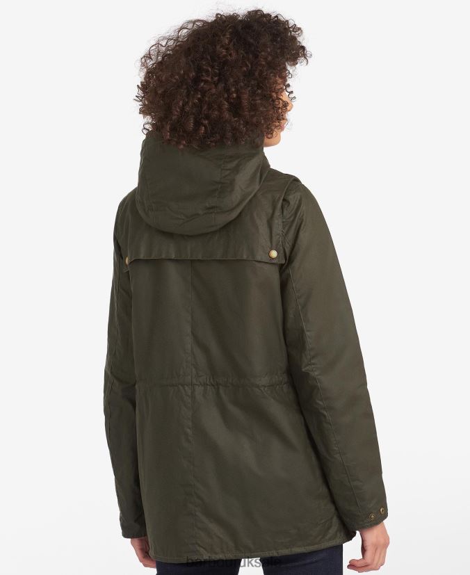 Lightweight Durham Waxed Cotton Jacket Barbour Women R08LB61369 Clothing Archive Olive