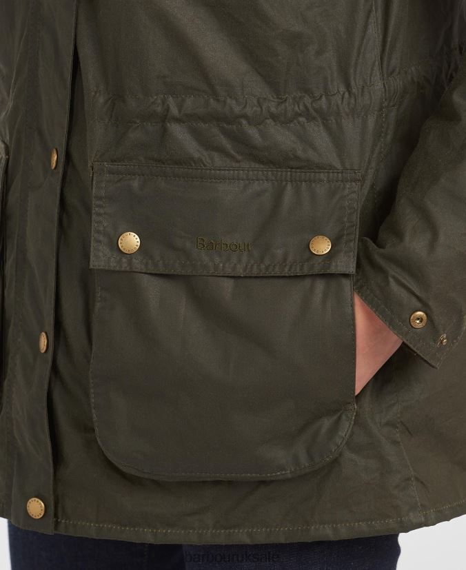 Lightweight Durham Waxed Cotton Jacket Barbour Women R08LB61369 Clothing Archive Olive