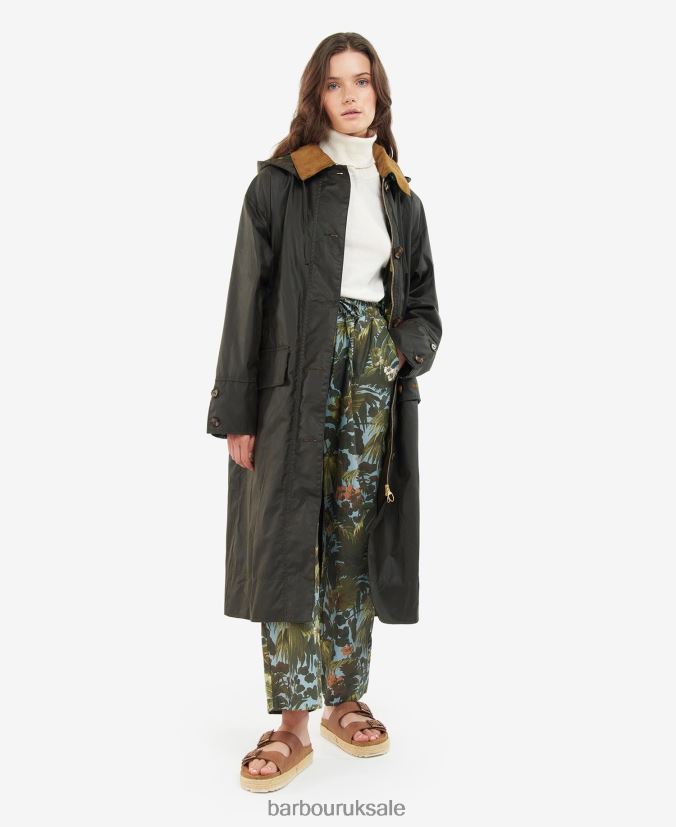 Petiver Wax Jacket Barbour x House of Hackney Women R08LB61374 Clothing Sand/Limerence/Sky