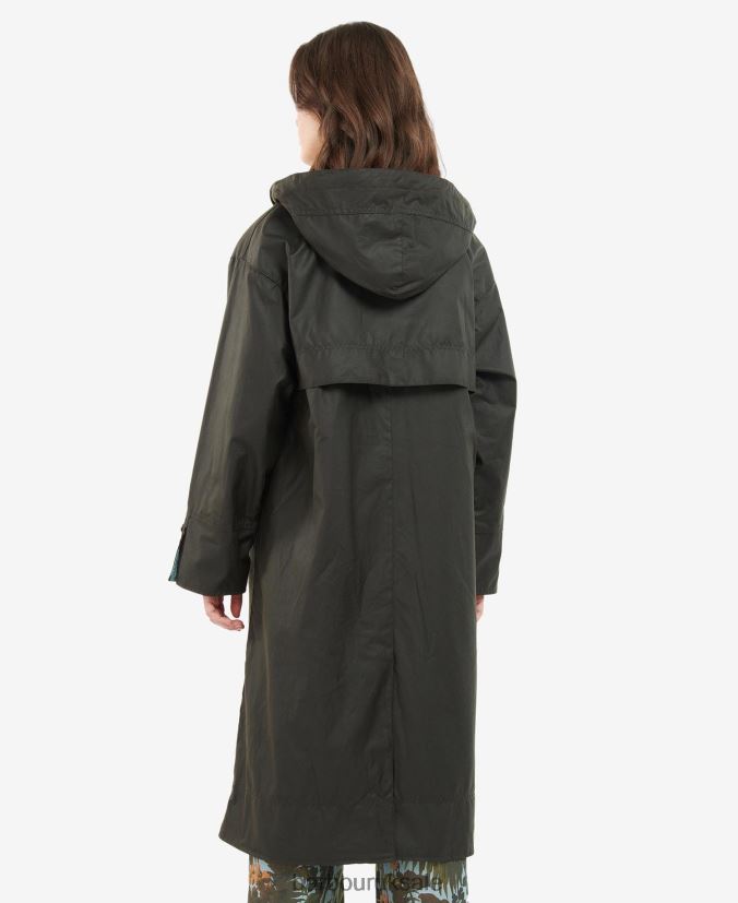 Petiver Wax Jacket Barbour x House of Hackney Women R08LB61374 Clothing Sand/Limerence/Sky
