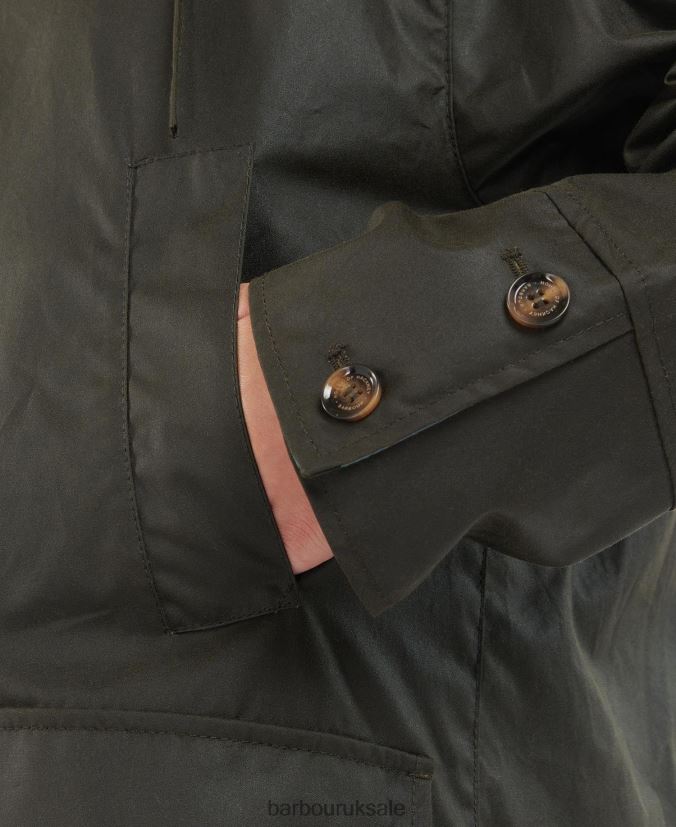 Petiver Wax Jacket Barbour x House of Hackney Women R08LB61374 Clothing Sand/Limerence/Sky