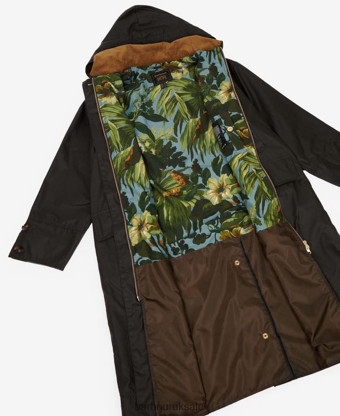 Petiver Wax Jacket Barbour x House of Hackney Women R08LB61374 Clothing Sand/Limerence/Sky