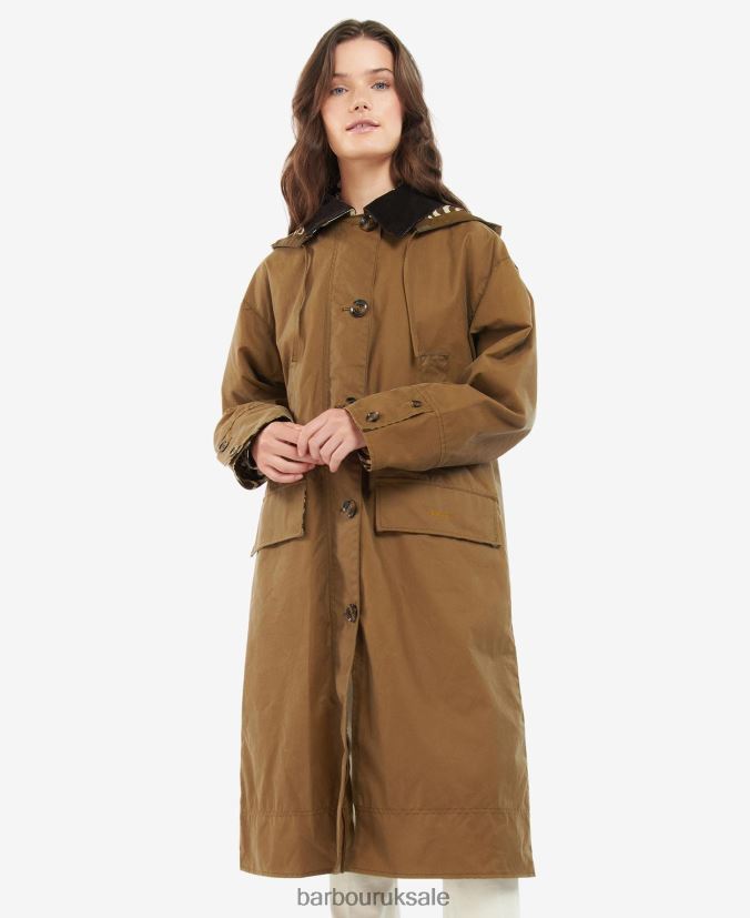 Petiver Wax Jacket Barbour x House of Hackney Women R08LB61382 Clothing Sand/Limerence/Sky